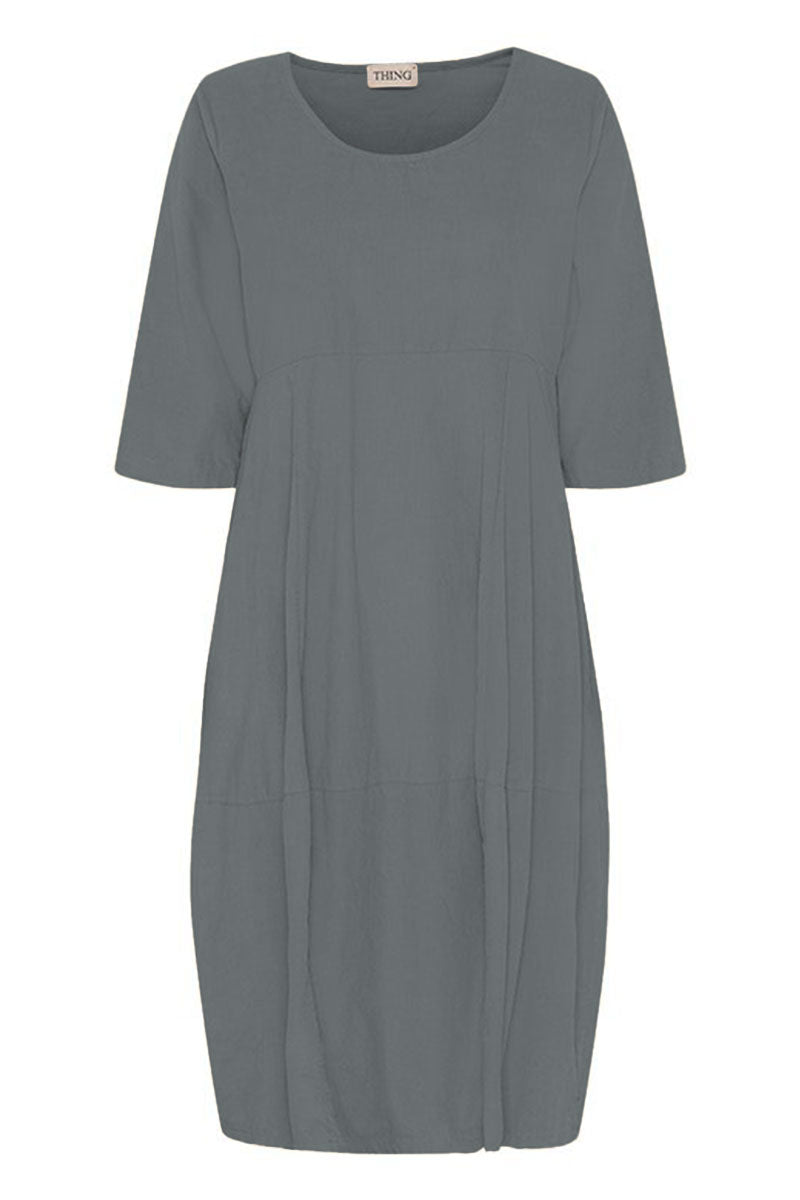 Thing Clothing Cord Bubble 6645 Dress Grey Blue Grey