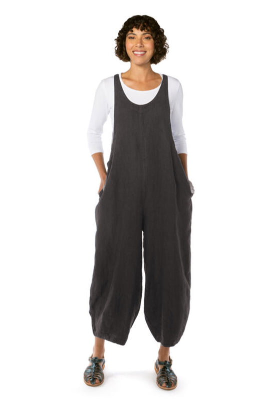 Cut Loose Linen Overalls Cobblestone