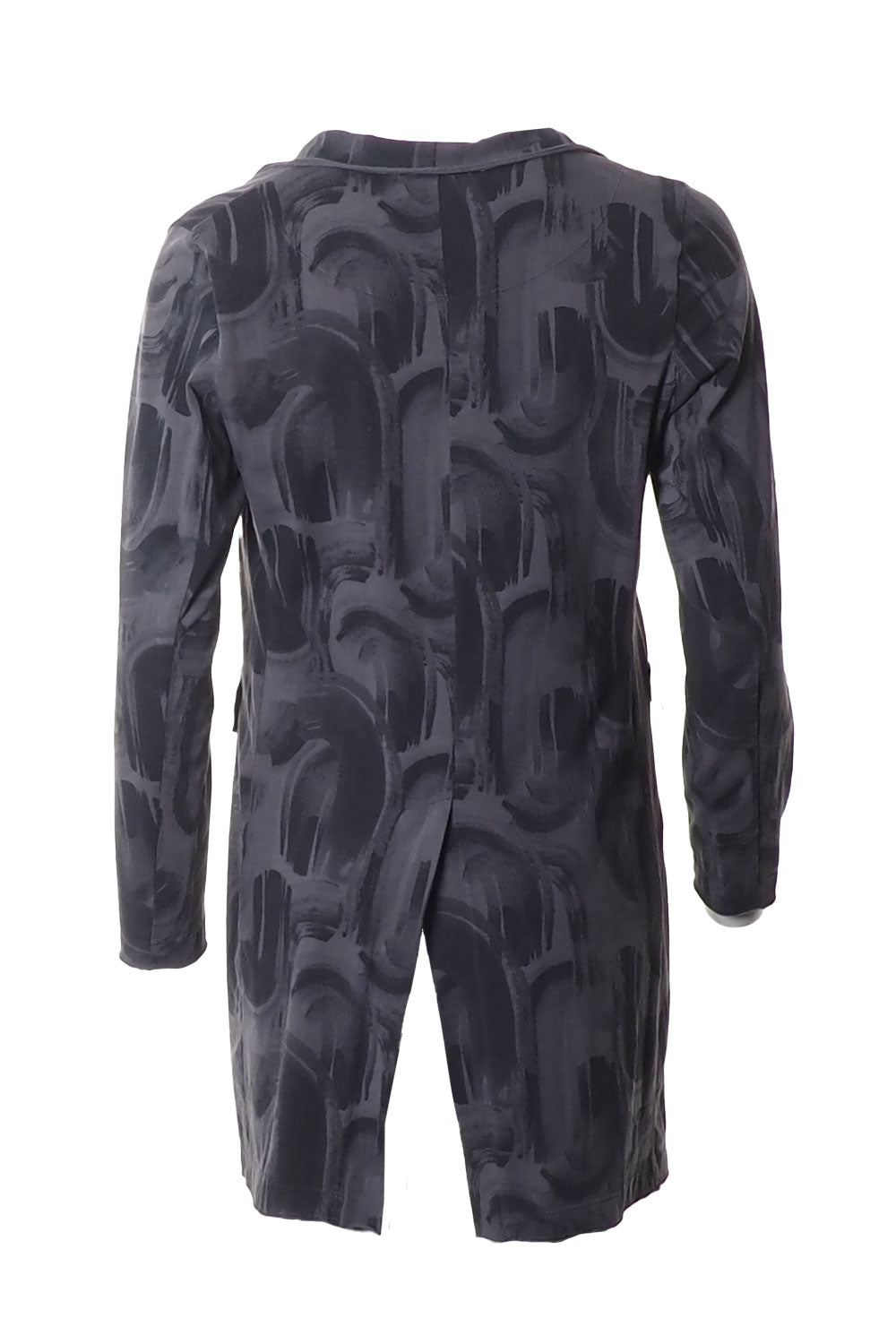 Grizas Abstract Swirl Cotton 71262 Long Jacket Grey Grey