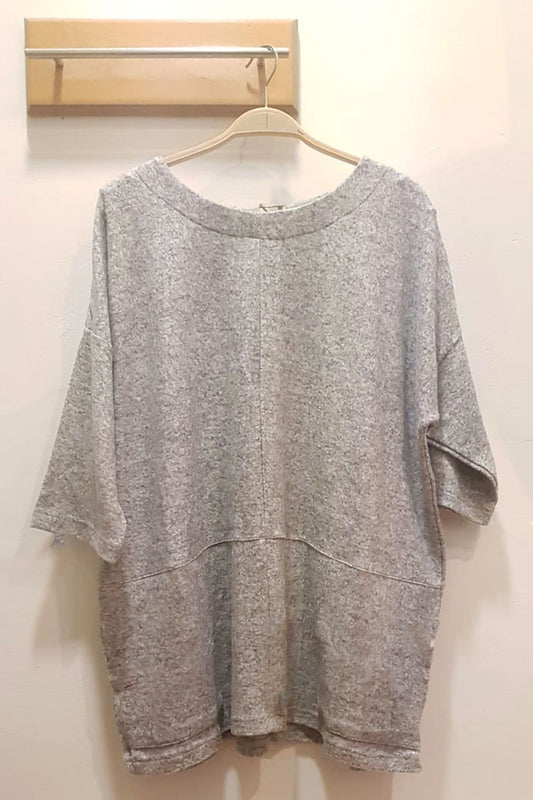 Thing Clothing 6504 Soft Knit Jumper Grey Melange