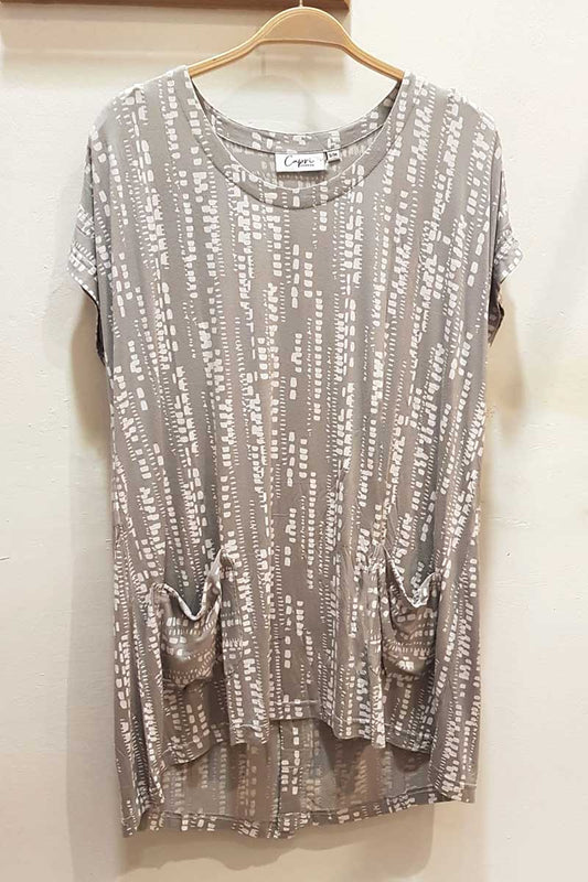 Capri Clothing Dash Top Grey