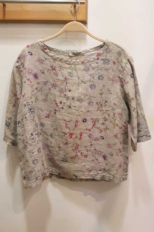 Cut Loose Elbow SLV Top Spring Bouquet Rye