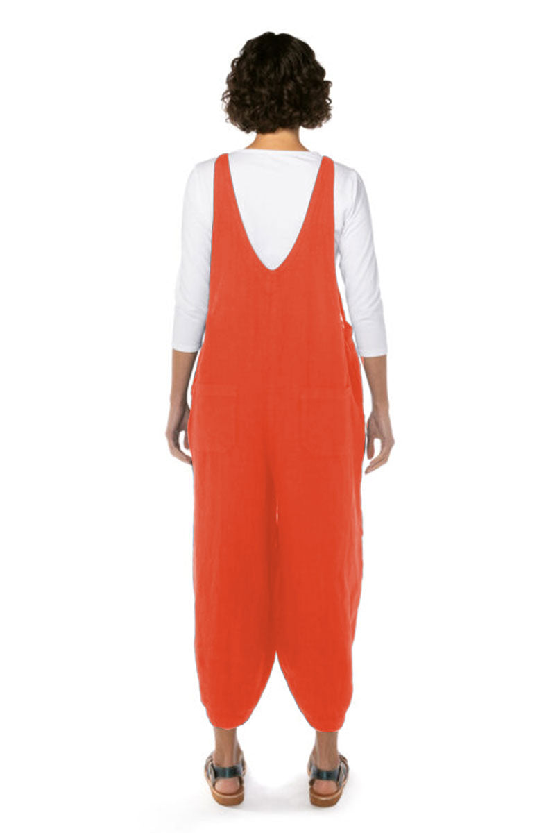 Cut Loose Linen Overalls Harbor