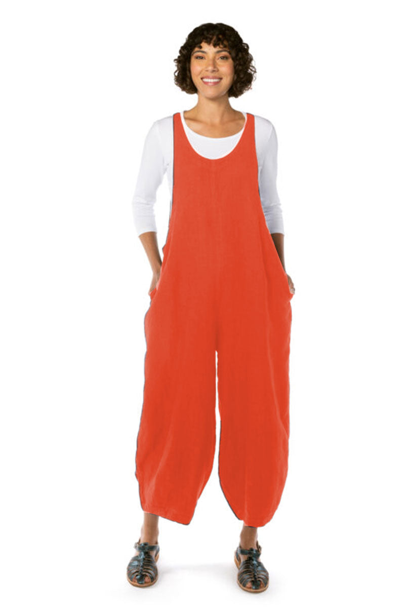 Cut Loose Linen Overalls Harbor