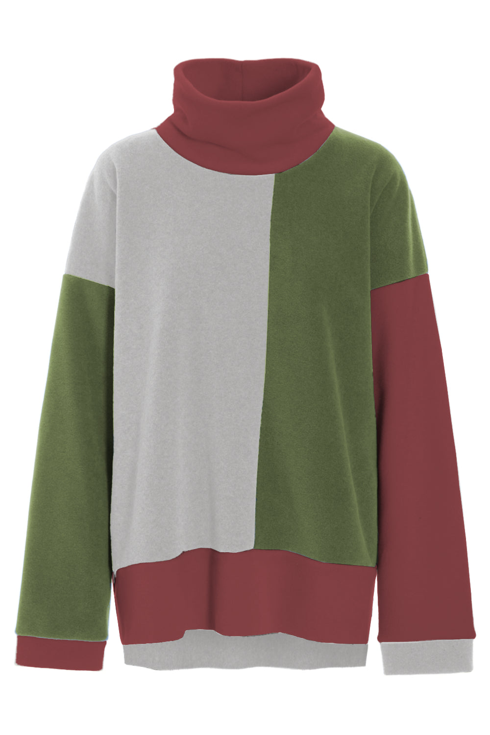 Patch High Neck Fleece