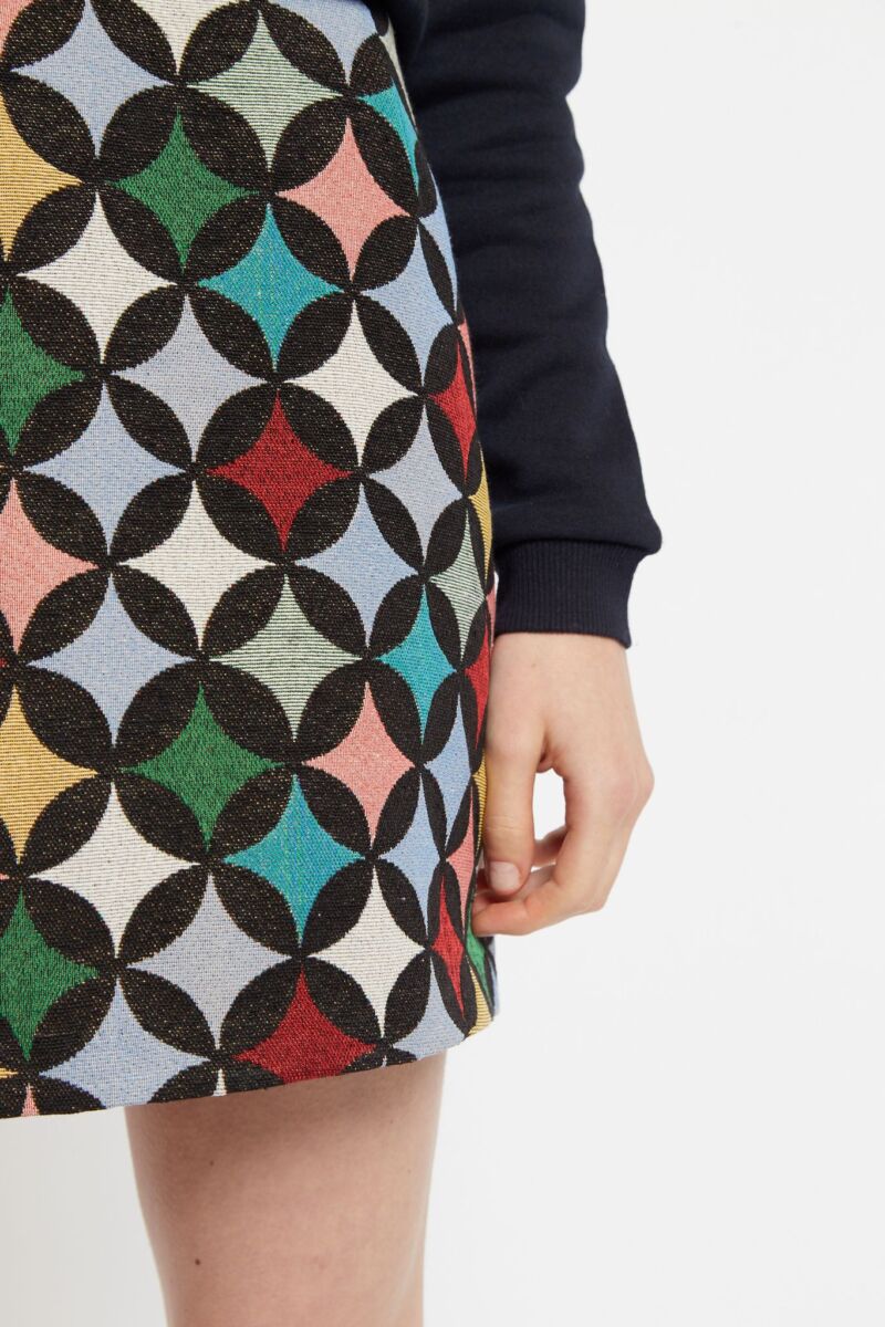 Louche Aubin Circles Jacquard Mini Skirt