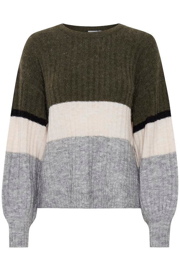 Ichi Amara Jumper Ivy Green