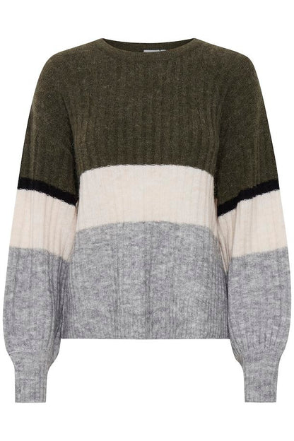 Ichi Amara Jumper Ivy Green
