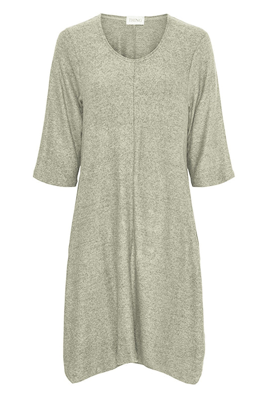 Thing Clothing Super Soft 6697 Knit Dress Aluminium Grey