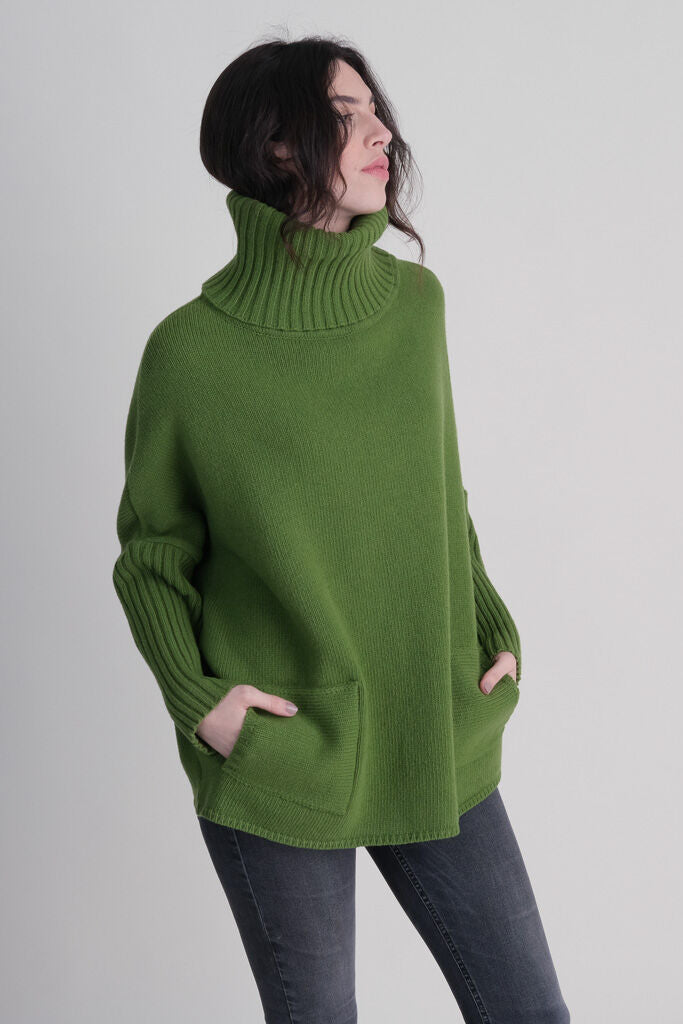Bibico Thick Merino Wool Jumper Pistachio Green