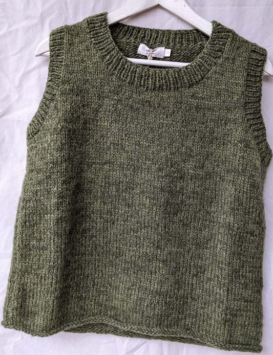 Bibico Heather Knitted Vest Green Green