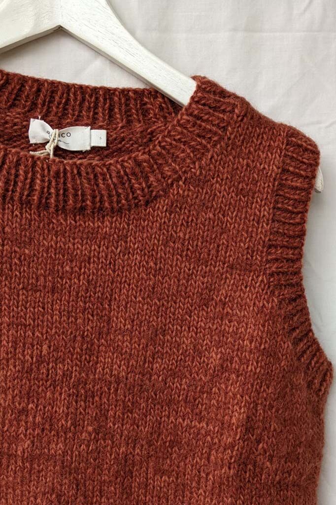 Bibico Heather Knitted Vest Saffron Orange