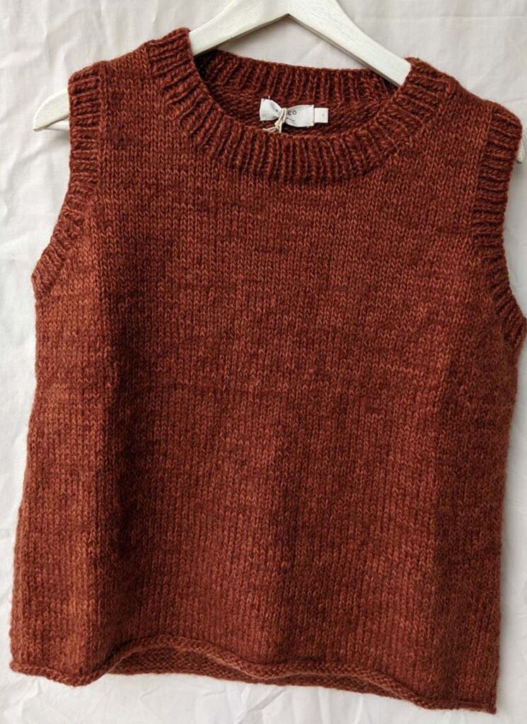 Bibico Heather Knitted Vest Saffron Orange