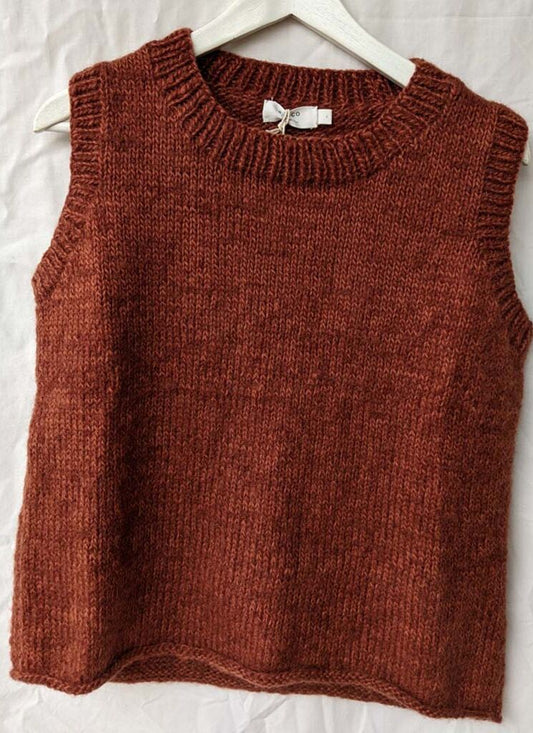 Bibico Heather Knitted Vest Saffron Orange