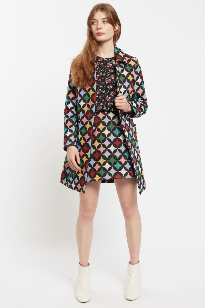 Louche Aubin Circles Jacquard Mini Skirt