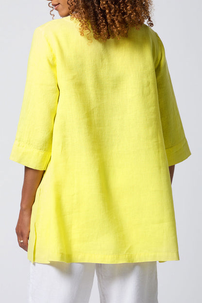 Sahara Linen Pocket Detail Tunic Canary