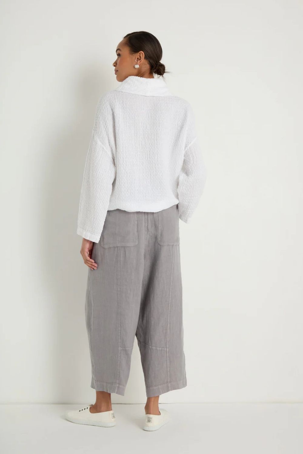 Linen Curved Seam Bubble Trousers