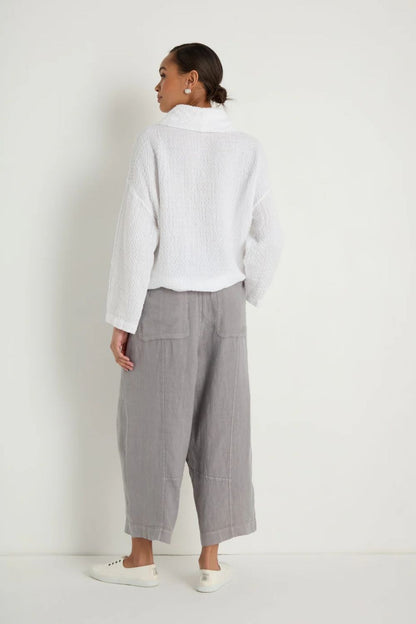 Linen Curved Seam Bubble Trousers