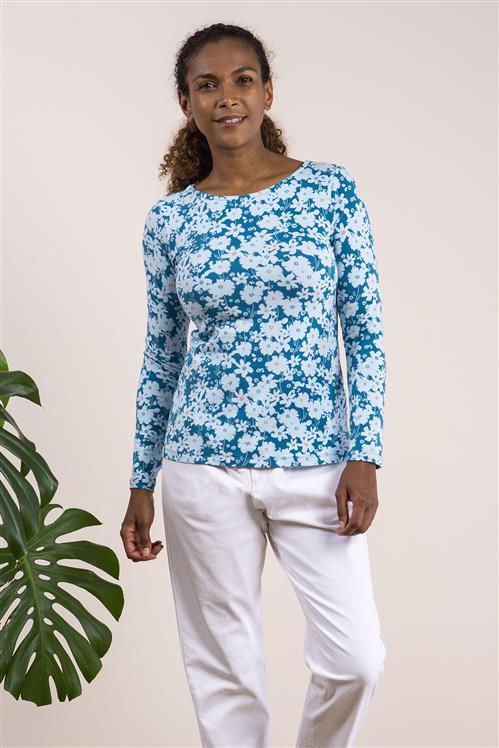 Lily and Me Monica Top Long Sleeve Delphinium