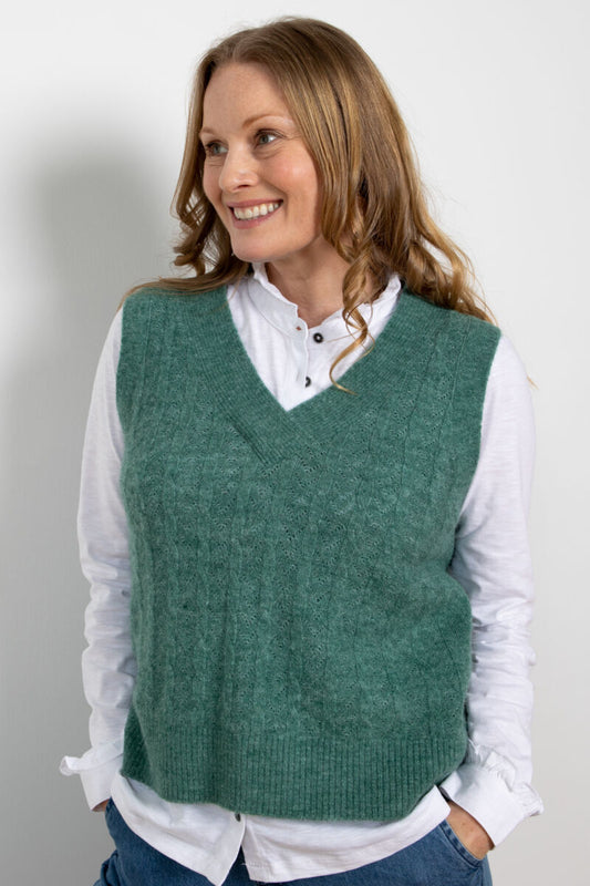 Lily and Me Cedar Tank Plain Green Green