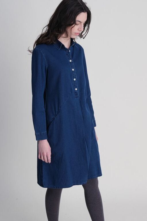 Bibico Alexa Denim Shirt Dress Blue