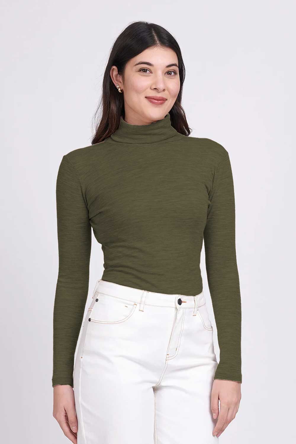 Fine Merino Polo Neck