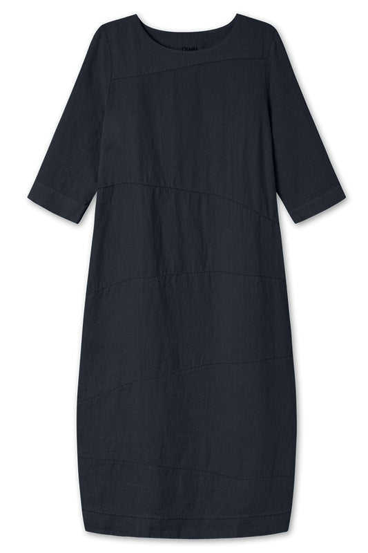 By Basics Long Cuttings Dress Midnight Blue Blue