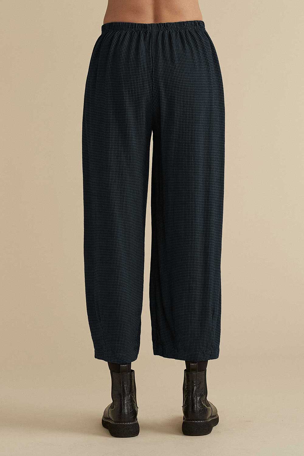 Mini Check Cropped Dart Pants