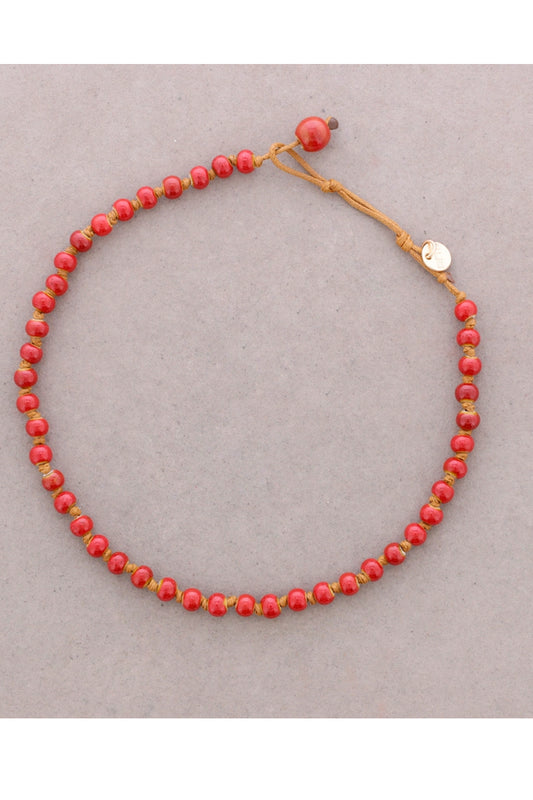 Small Ceramic Bead Necklace
