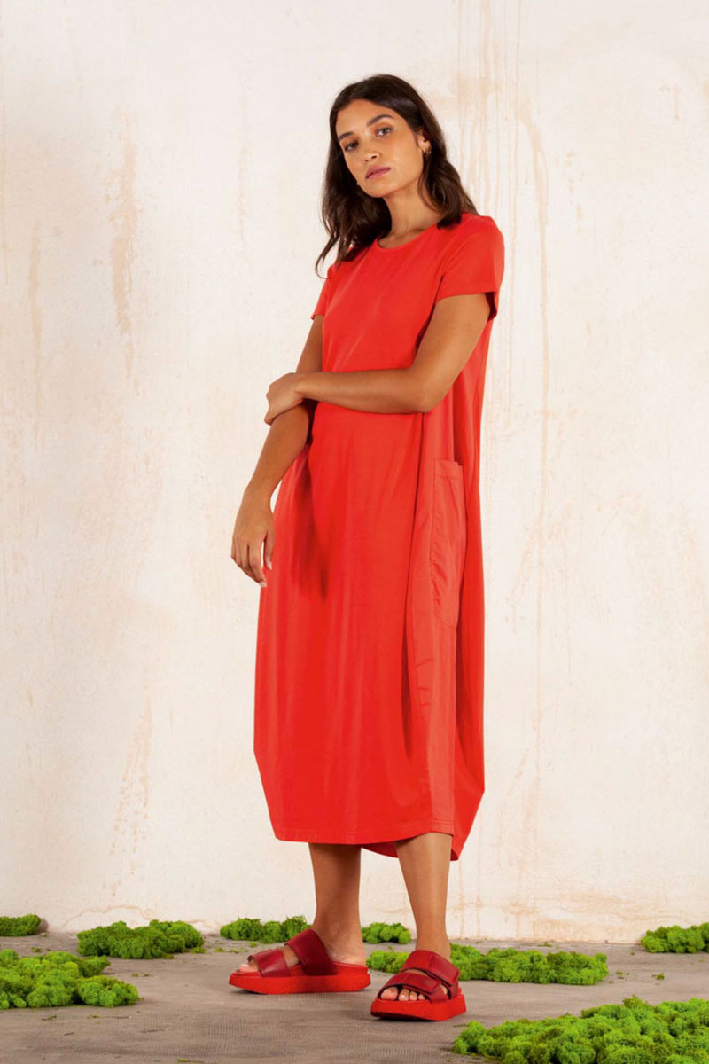 Mama B Munch Dress Fuoco Red