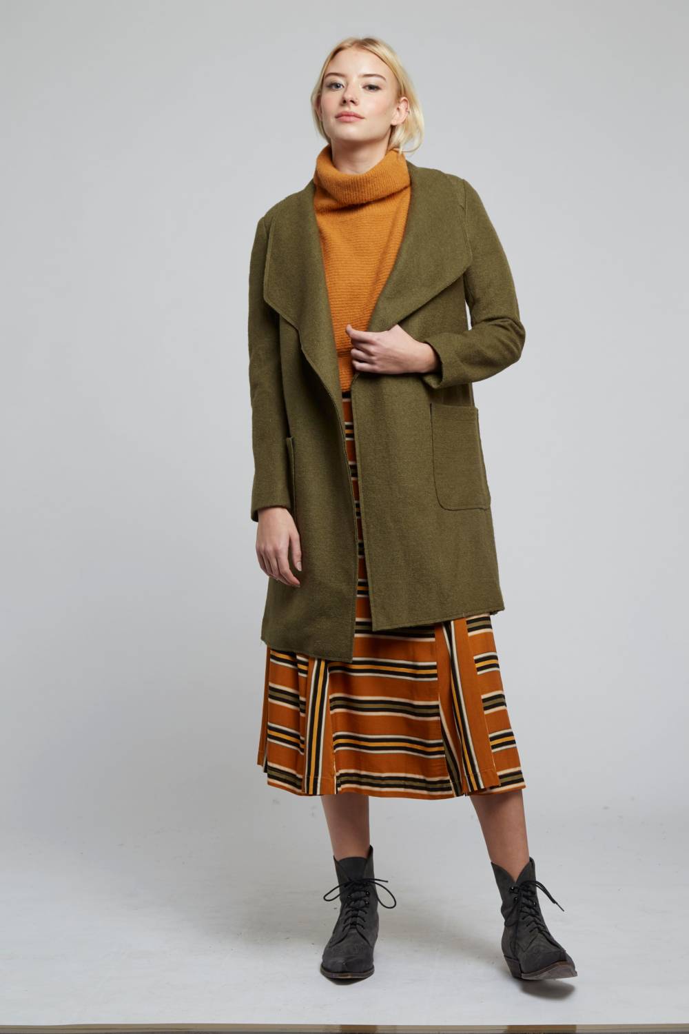 Louche Nara Waterfall Coat Green
