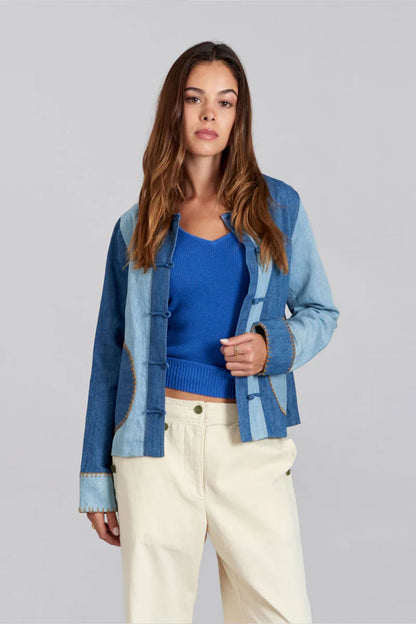 Komodo Nelly Patchwork Jacket Blue