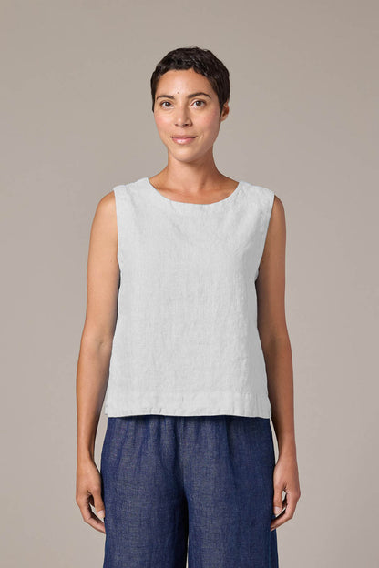 Solid Linen Shell Top