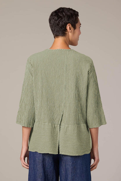 Grey Stripe Pocket Pullover