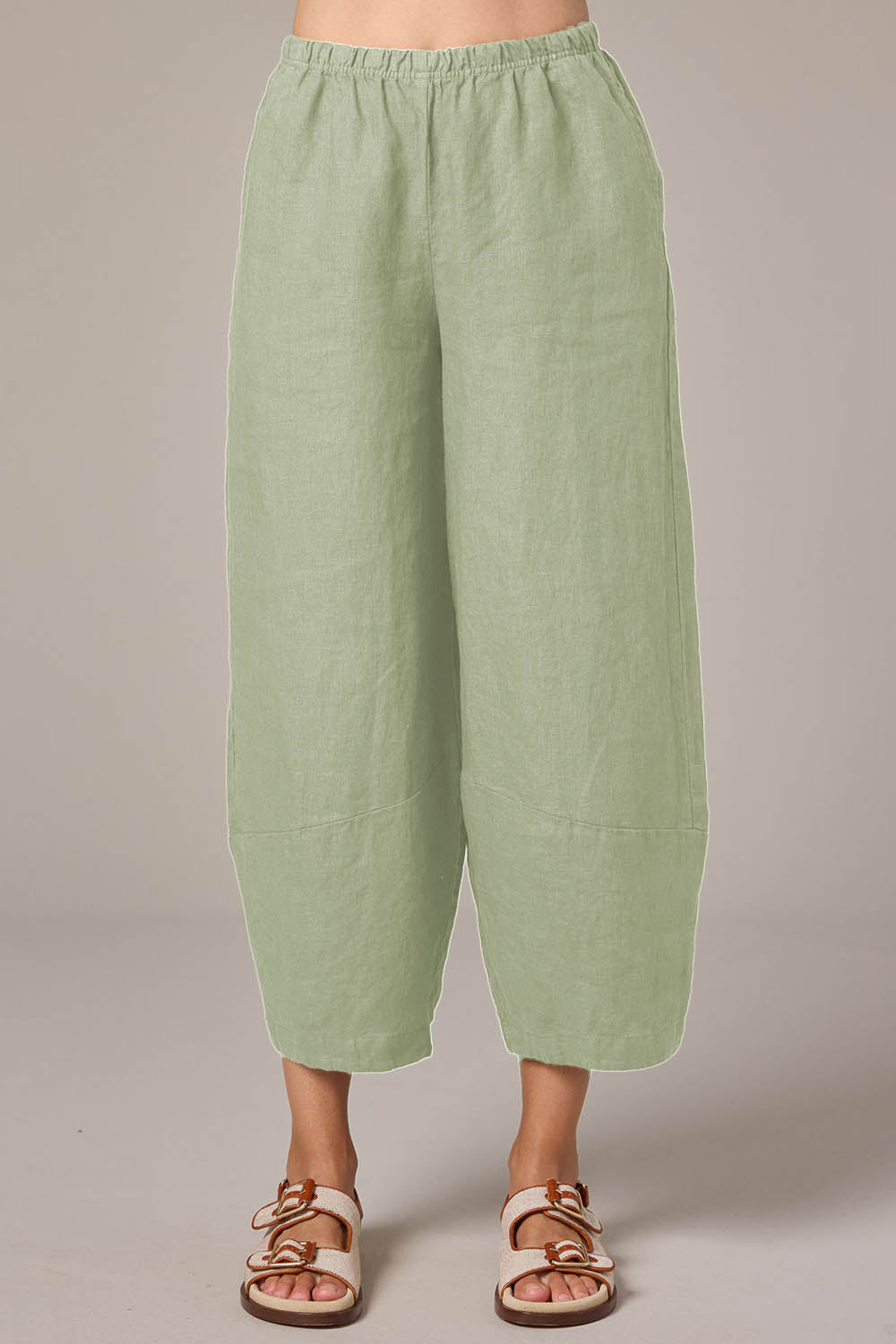 Lantern Solid Linen Pants