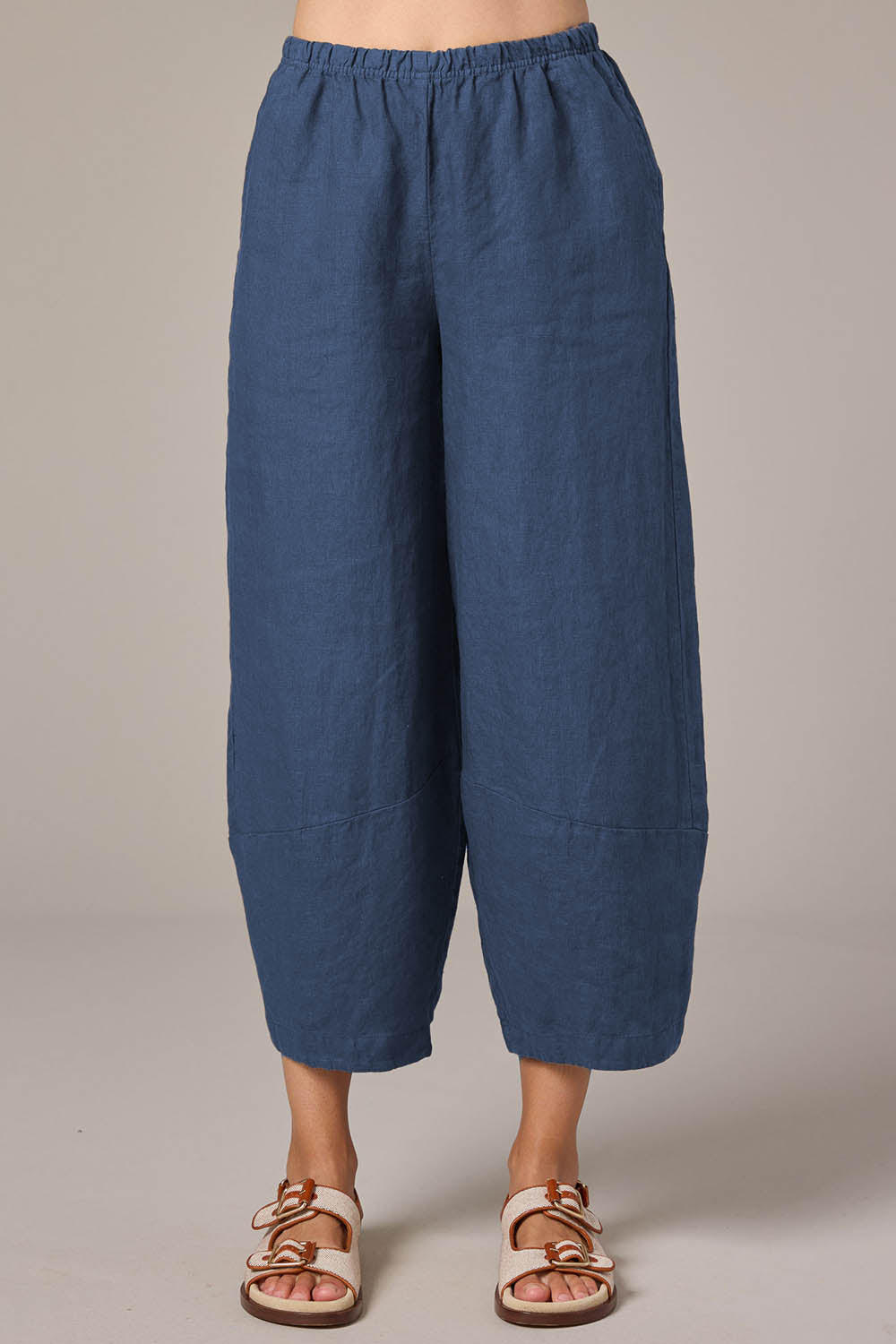 Lantern Solid Linen Pants