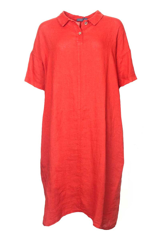 Neirami Maxi Shirt Dress Orange