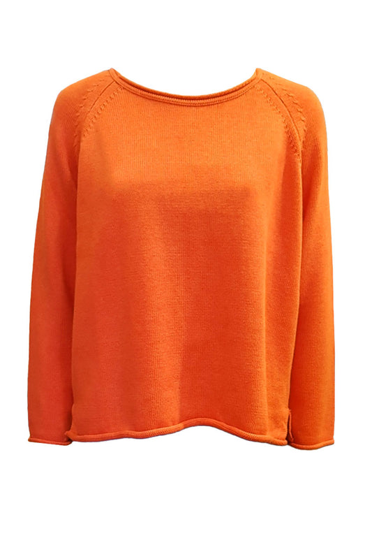 Ochre Reese Cotton Jumper Clemmentine Orange