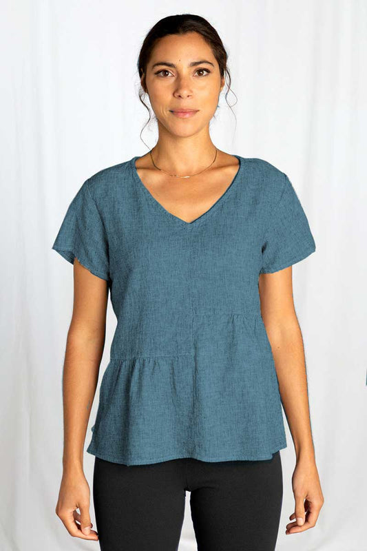 Cut Loose Crosshatch Patch Top Spa