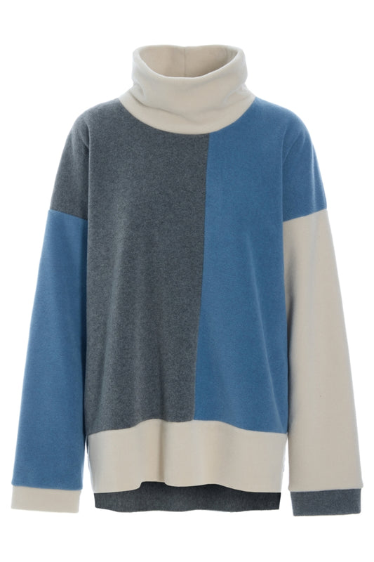 Patch High Neck Fleece