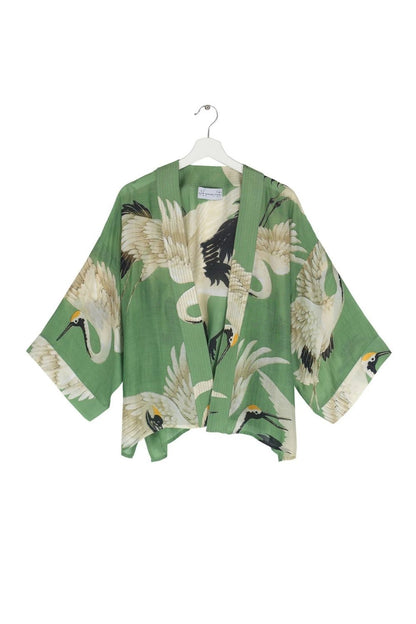 Stork Print Kimono