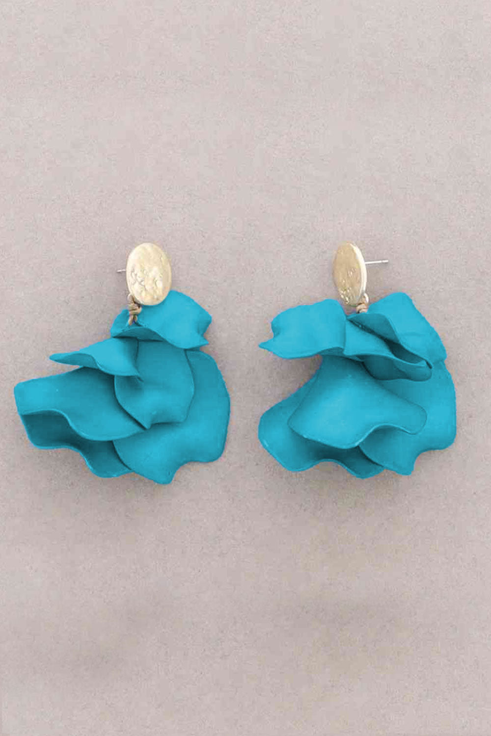 Sonata Resin Petal Pendant Earrings Beige