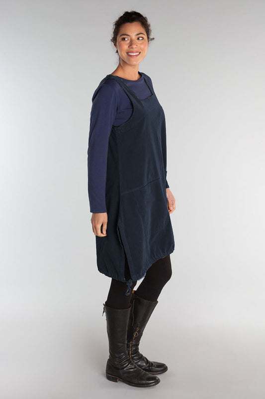 Cut Loose Mini Cord Pinafore Blue Moon