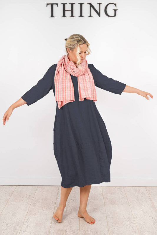 Linen Seamed 7149 Dress