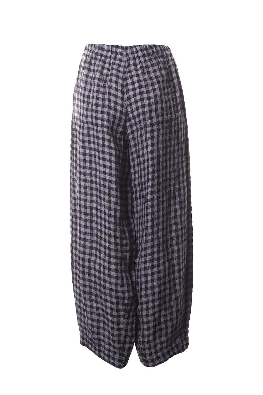 Grizas Woven Linen Plaid 73784 Trousers Purple 