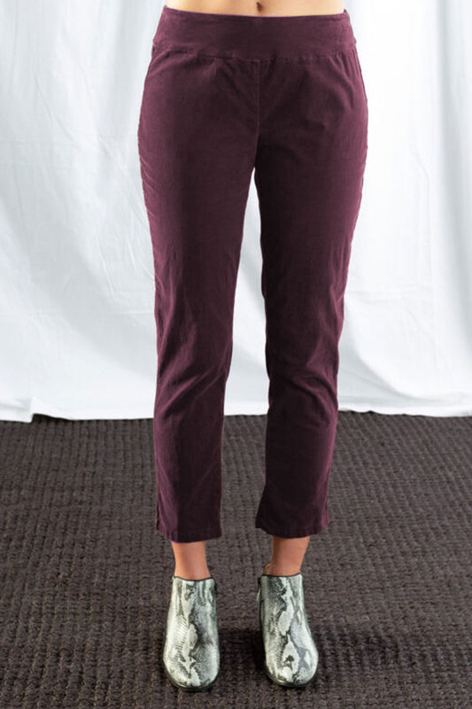 Cut Loose Cord Slim Ankle Pant Plumeria Purple