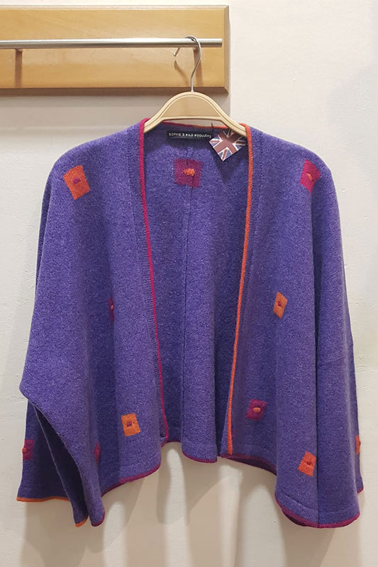 Sophies Wild Woollens Helliotrope Squared Up Jacket Purple