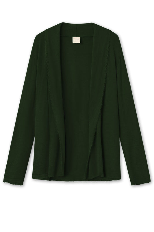 By Basics Short Cardigan Raven Green