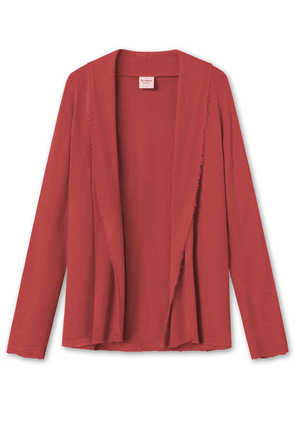 By Basics Raw Edge Cardigan Earth Red Red