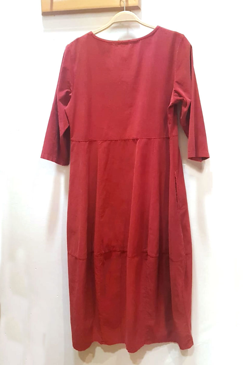 Thing Clothing 6469 Cord Dress Mahogany